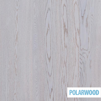 Паркетная доска Polarwood Дуб Элара снежно-белый матовый однополосный Oak FP 138 Elara White Matt Loc