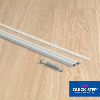 Пороги Quick-Step, Профиль универсальный соединительный Quick Step Профиль переменной высоты 47*10/ Серебристый