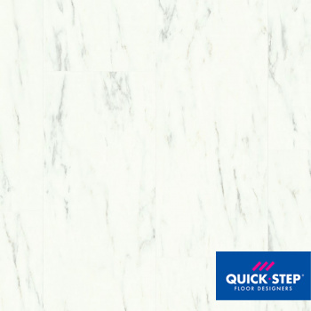 ПВХ-плитка Quick Step LIVYN Ambient Glue Plus AMGP 40136 Мрамор каррарский белый