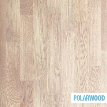 Паркетная доска Polarwood Дуб Тундра белый матовый трехполосный Oak Tundra White Matt