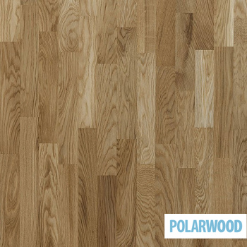 Паркетная доска Polarwood Дуб Ливинг Хай Глос трехполосный Oak Living High Gloss Loc 3S