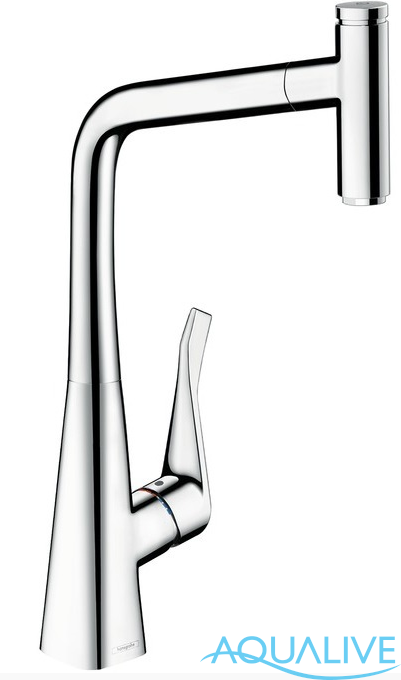 Hansgrohe Metris Select 320 Смеситель для кухонной мойки с выдвижным изливом