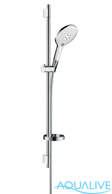 Hansgrohe Raindance Select S 150 3 jet/ Unica'S Puro 0.90 м Душевой набор (белый/хром)