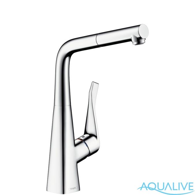 Hansgrohe Metris 320 Смеситель для кухонной мойки (сталь)