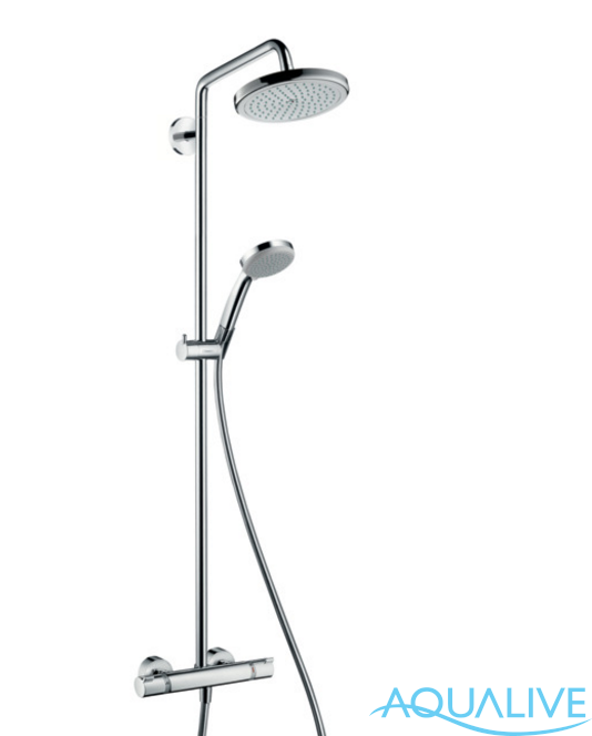 Hansgrohe Croma 220 Air 1jet Showerpipe Душевой комплект с поворотный держатель 400 мм, ½’