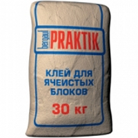 Клей Bergauf Praktik для ячеистых блоков 30 кг (мешок) (48)