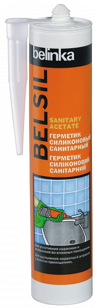 Герметик BELINKA BELSIL SANITARY ACETATE силикон.санит.прозр. /280 мл/ (20)