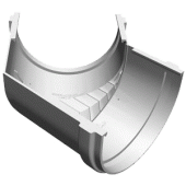 Угол желоба 135 гр D-120 DOCKE Пломбир